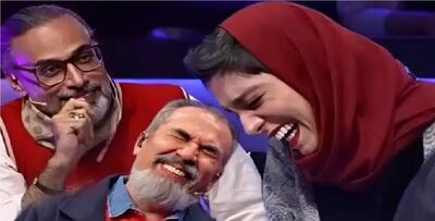 واکنش و خنده سیامک انصاری و الیکا عبدالرزاقی به سوتی محسن شریفیان (فیلم)