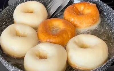 طرز تهیه دونات تپل بازاری پوک و پفکی / هرگز روغن جذب نمی کند