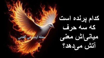 چیستان: کدام پرنده است که سه حرف میانی‌‌اش معنی آتش می‌‌دهد؟