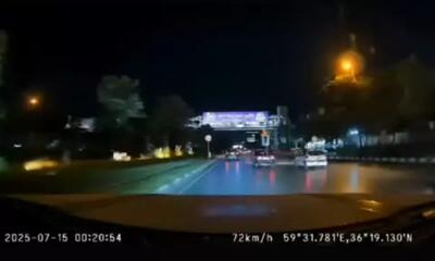 چپ کردن پژو ۲۰۷ در حال لایی کشیدن در وکیل‌آباد مشهد