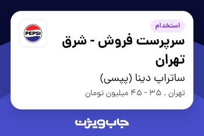 استخدام سرپرست فروش - شرق تهران - آقا در ساتراپ دینا (پپسی)
