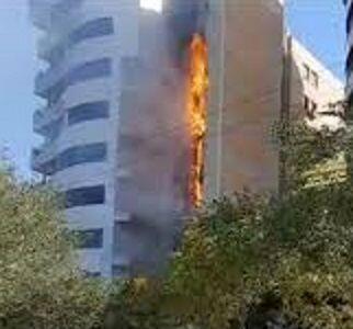 حریق برج زمرد مقابل دانشگاه تبریز مهار شد/ ویدئو