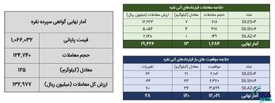 ۱۳۸ کیلوگرم شمش نقره در بورس کالا معامله شد