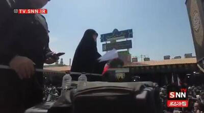 رجزخوانی همسر دهه هشتادی شهید علی علیرضایی: در رگ‌هایمان خون حماسه و غیرت می‌جوشد؛ نه سست می‌شویم و نه تن به ذلت می‌دهیم + فیلم
