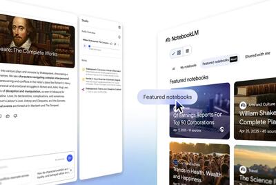 گوگل از دفترچه‌های منتخب هوش مصنوعی در اپلیکیشن NotebookLM رونمایی کرد
