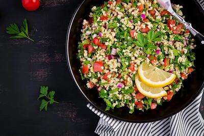 طرز تهیه سالاد تبوله لبنانی به روش اصیل