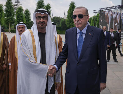 استقبال رسمی اردوغان از رئیس‌ دولت امارات متحده عربی در آنکارا
