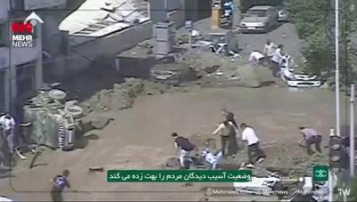 تصاویر جدید دوربین‌های ترافیکی لحظاتی پس از حمله موشکی به میدان قدس تجریش