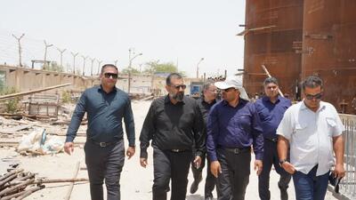 بازدید مدیرعامل شرکت بازرگانی و خدمات بندری ایران از پروژه‌های طرح توسعه در بوشهر