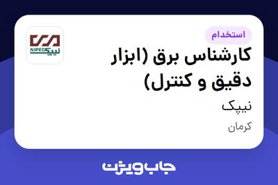 استخدام کارشناس برق (ابزار دقیق و کنترل) در نیپک