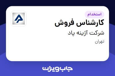 استخدام کارشناس فروش - خانم در شرکت آژینه پاد