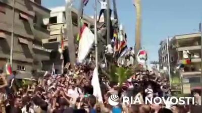 تظاهرات در حومه دمشق علیه حکومت جولانی