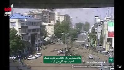 ویدیوهایی از ثانیه‌های وحشت در تجریش؛ دوربین‌های ترافیکی لحظه اصابت موشک را ثبت کردند