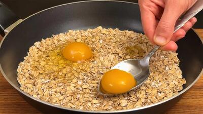 تخم مرغ + جو دوسر / طرز تهیه صبحانه رژیمی و خوشمزه با تخم مرغ