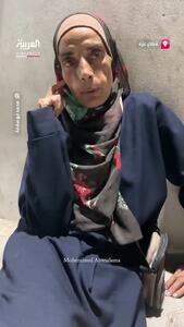 زن فلسطینی که پنج روز است هیچ غذایی نخورده