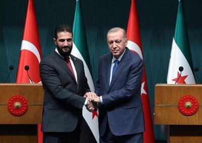 اردوغان با جولانی گفتگو کرد: به حمایت از سوریه ادامه می‌دهیم