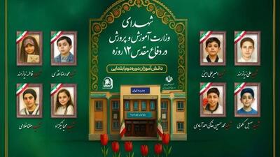روایت شهادت دانش‌آموزان کودک و نوجوان؛ شهدای دانش‌آموز جنگ 12 روزه در یک قاب