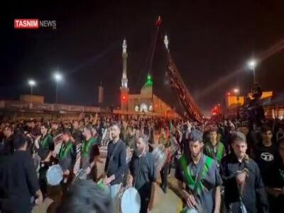 حرکت کاروان نمادین اسرای کربلا به سمت حرم حضرت معصومه(س)