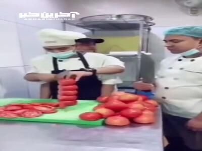 تزیین جالب دور چین بشقاب سالاد