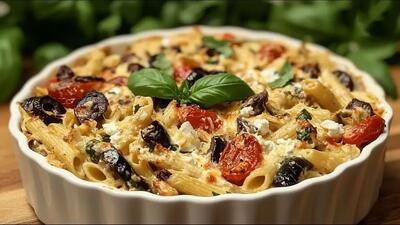 طرز تهیه پاستای مدیترانه‌ای با بادمجان به روش آشپزهای ایتالیایی (فیلم)