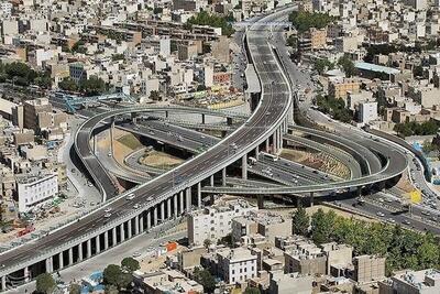 انسداد موقت بزرگراه همت برای نصب عرشه پل دوچرخه‌رو