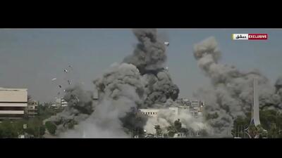 فیلم حمله هوایی اسرائیل به دمشق
