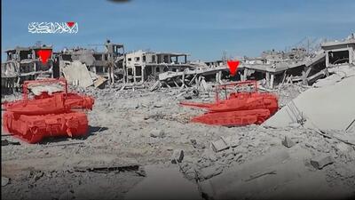 فیلم انهدام ۲ تانک اسرائیلی در نوار غزه