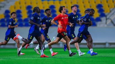تمرین النصر تحت هدایت ژرژ ژسوس سرمربی فصل قبل الهلال