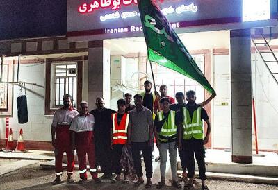 میزبانی پایگاه امداد و نجات بوطاهری هندیجان از زائران پیاده کربلا