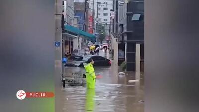 سیلاب و رانش زمین در کره جنوبی جان دست‌کم ۱۴ نفر را گرفت / فیلم