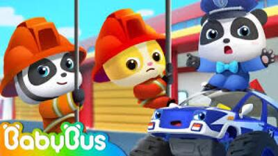 انیمیشن بیبی باس | BabyBus | اتوبوس مدرسه و ماشین پلیس!