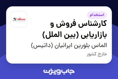 استخدام کارشناس فروش و بازاریابی (بین الملل) - آقا در الماس بلورین ایرانیان (داتیس)