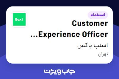 استخدام Customer Experience Officer (CXO) در اسنپ باکس