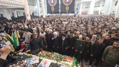نماز بر پیکر سردار شهید غیب پرور اقامه شد