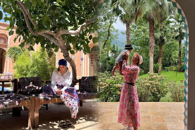 خانه مینا مختاری و بهرام رادان؛ از حیاط سبز تا فضای استوایی