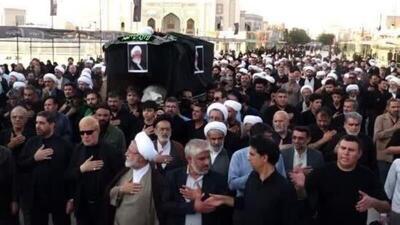 پیکر آیت الله نعیم آبادی در قم تشییع شد
