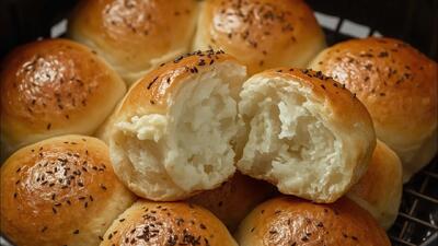 طرز پخت نان آسان با سرخ کن بدون روغن | بدون نیاز به فر!