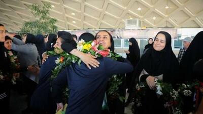 استقبال از تیم ملی فوتبال دختران ایران در مشهد