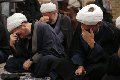 تصاویری از سوگواری روز شهادت امام سجاد (ع) در دفتر حضرت آیت الله شبیری زنجانی | شفقنا