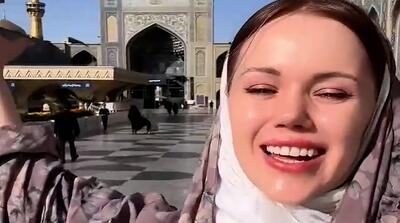 ویدیوی دختر اوکراینی از حرم امام رضا