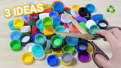 ایده های کاردستی با درب بطری های پلاستیکی / بهترین استفاده از مواد دور ریختنی!