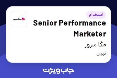 استخدام Senior Performance Marketer در مگا سرور