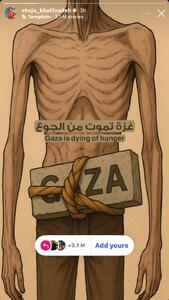 عکس: استوری شجاع خلیل‌زاده در واکنش به جنایت اسرائیل در غزه - پارس فوتبال