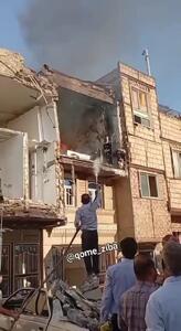 جزئیات حادثه در قم / انفجار آبگرمکن و تخریب منازل مسکونی + فیلم