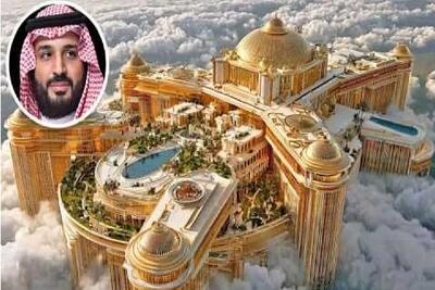 معماری خلاقانه؛ شیخ عرب کاخ ساخته بیلیون دلاری آجر به آجر از طلا زرق و برقش زنندس