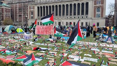 تعلیق و اخراج ۸۰ دانشجوی دانشگاه کلمبیا به دلیل حمایت از فلسطین