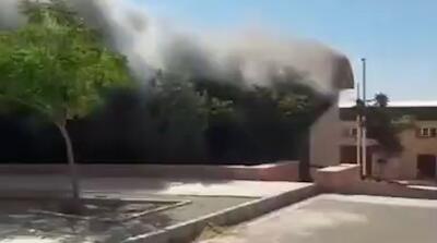 تصاویر آتش سوزی در دانشگاه اصفهان