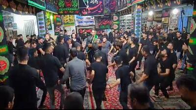 قابی از مراسم سوگواری دهه سوم ماه محرم در کنگان +فیلم