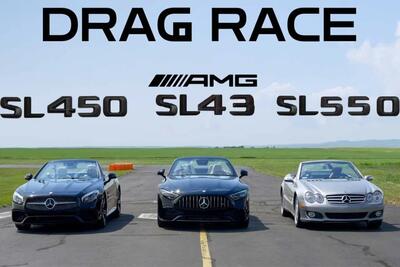 درگ مرسدس SL43 چهار سیلندر با مدل‌های V6 و V8 نسل‌های قبل