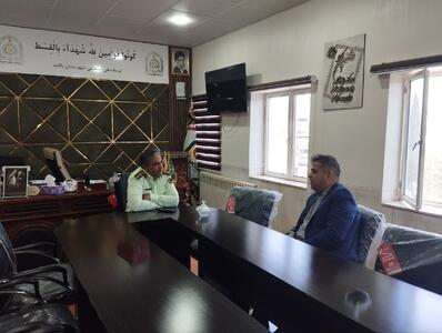 نشست مدیرعامل باشگاه فولاد بافت با فرمانده انتظامی شهرستان بافت